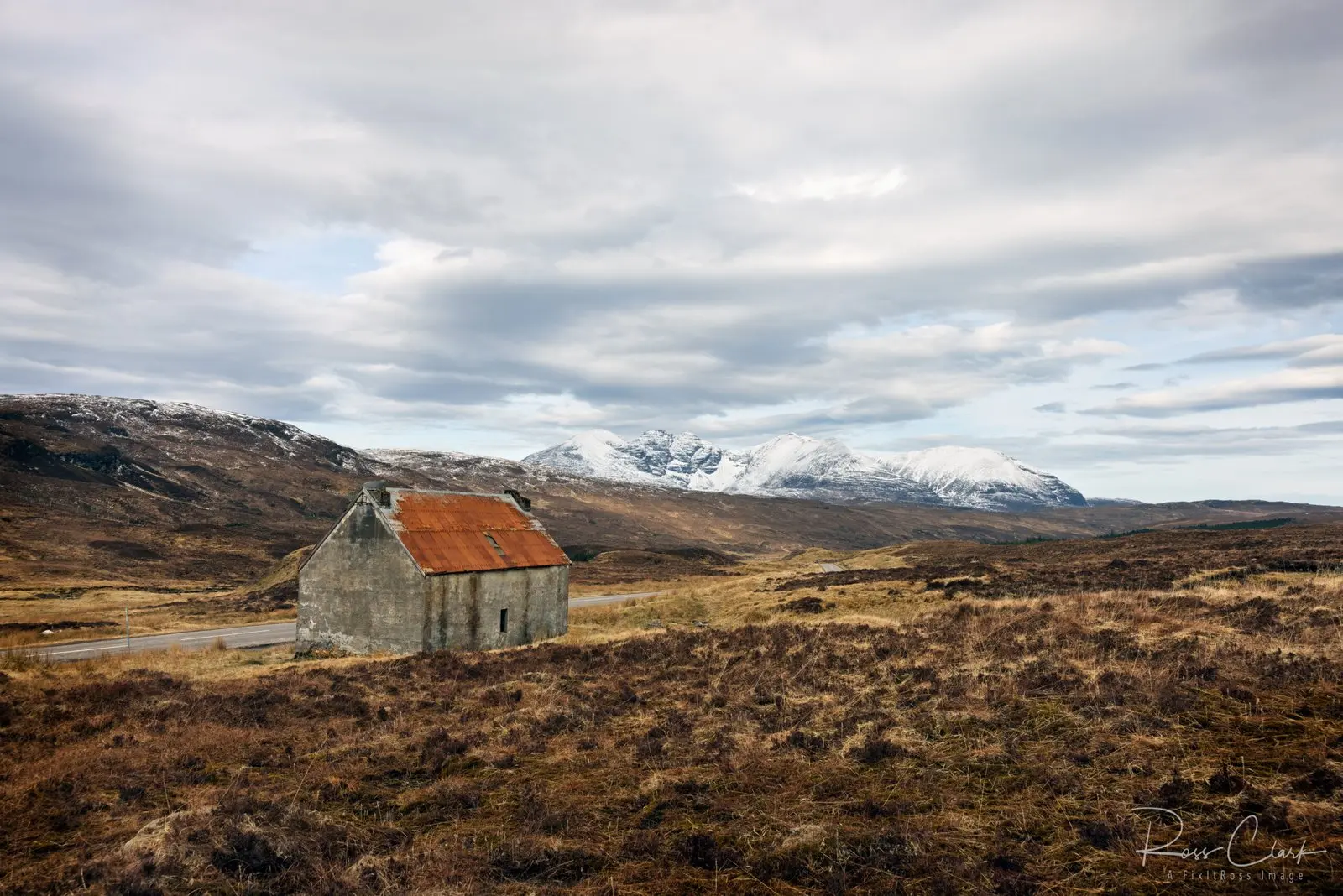 Red house in a rural landscape photographed by FixItRoss